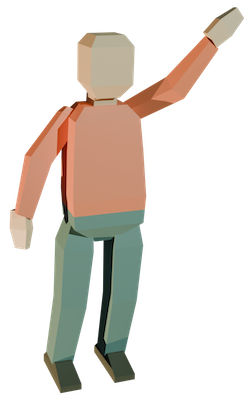 Blocky 3D person